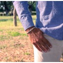 Bracciale in pietre Larimar, Ematite e Argento 925%