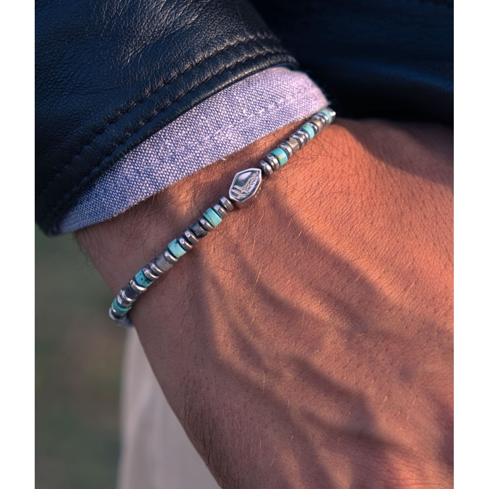 Heishi Stone Bracelet with...