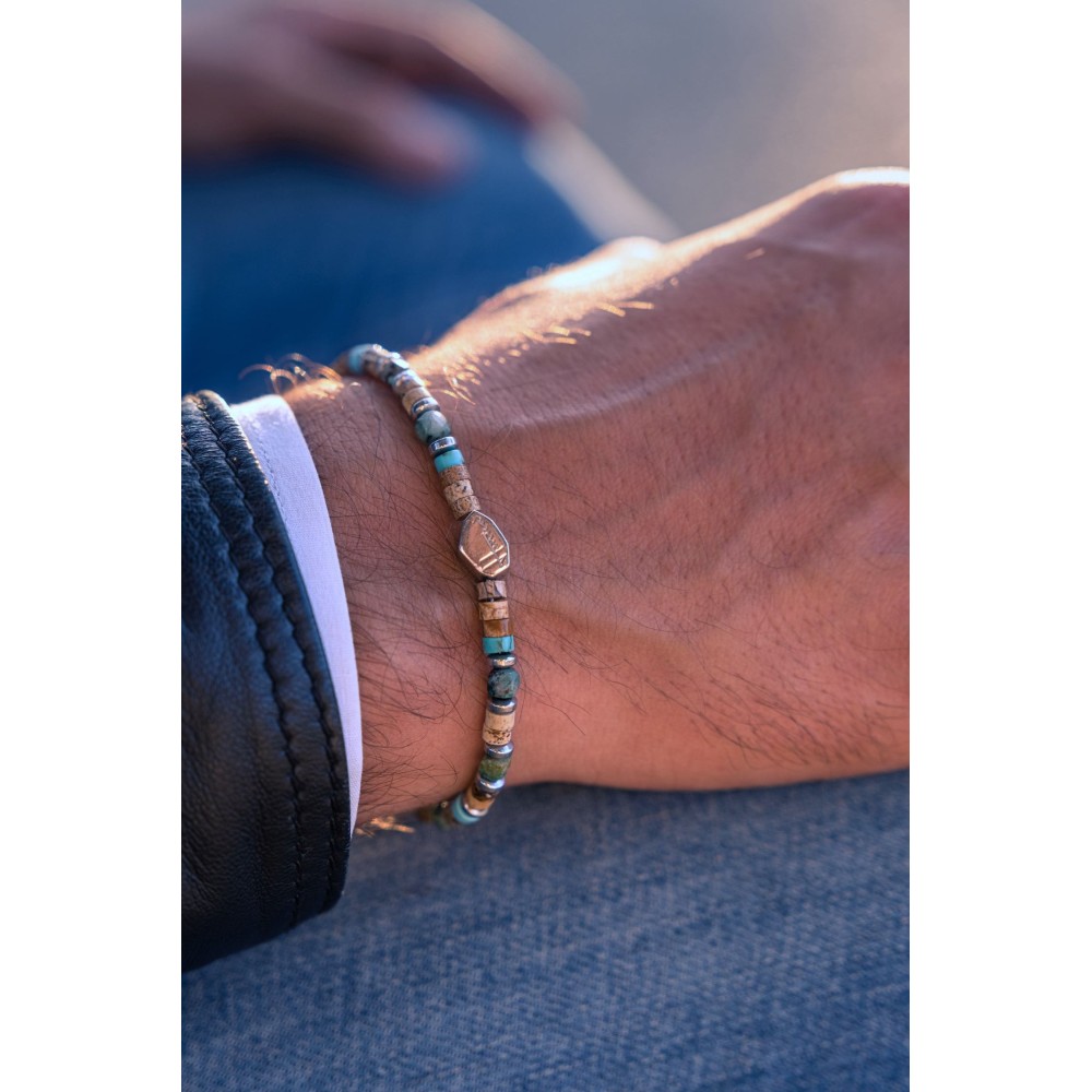 Heishi Stone Bracelet with Jasper,...