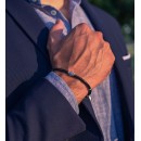 Bracciale Pietre Heishi Onice Nero, Turchese, Diaspro e Argento 925%