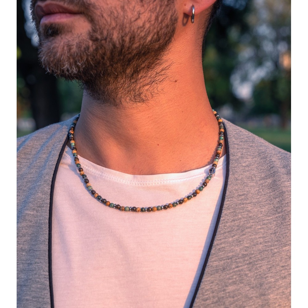 Natural Stone Necklace Turquoise,...