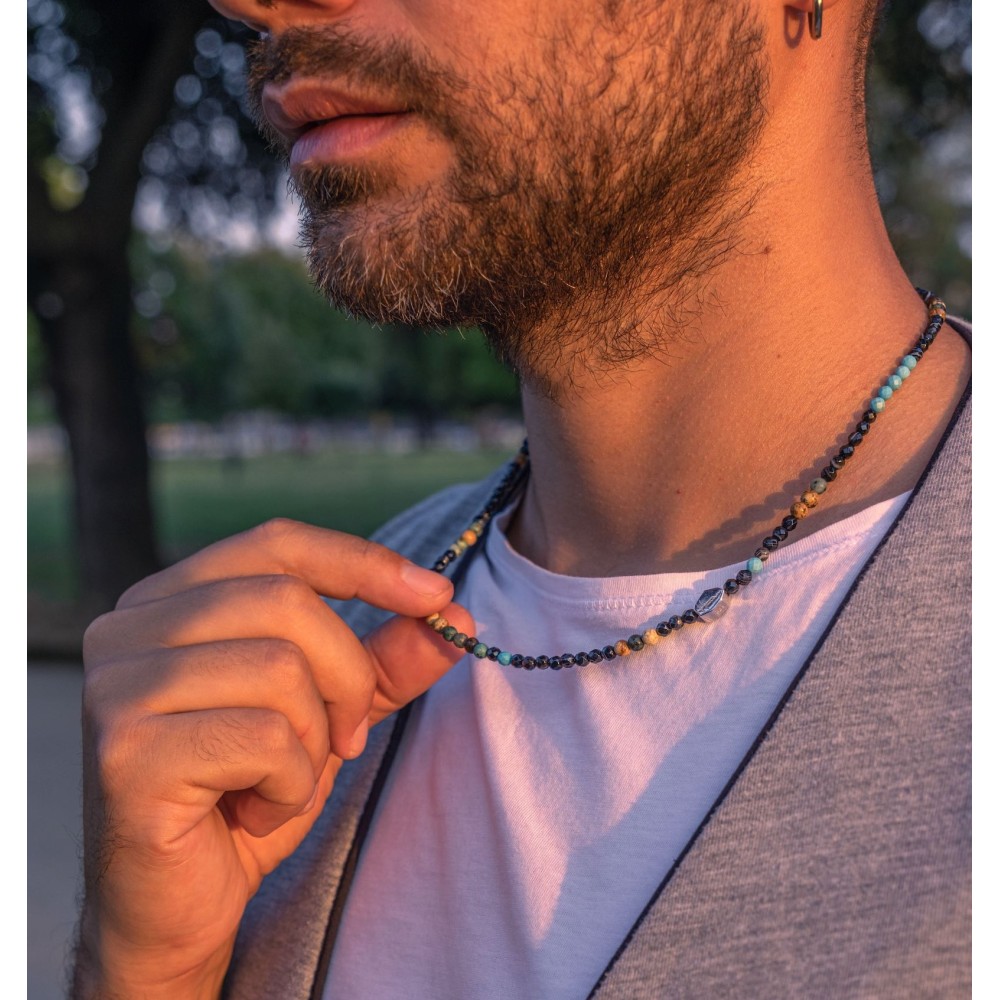 Natural Stones Necklace with Jasper,...