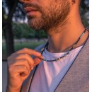 Collana pietre Naturali Diaspro, Turchese, Agata e Argento 925%