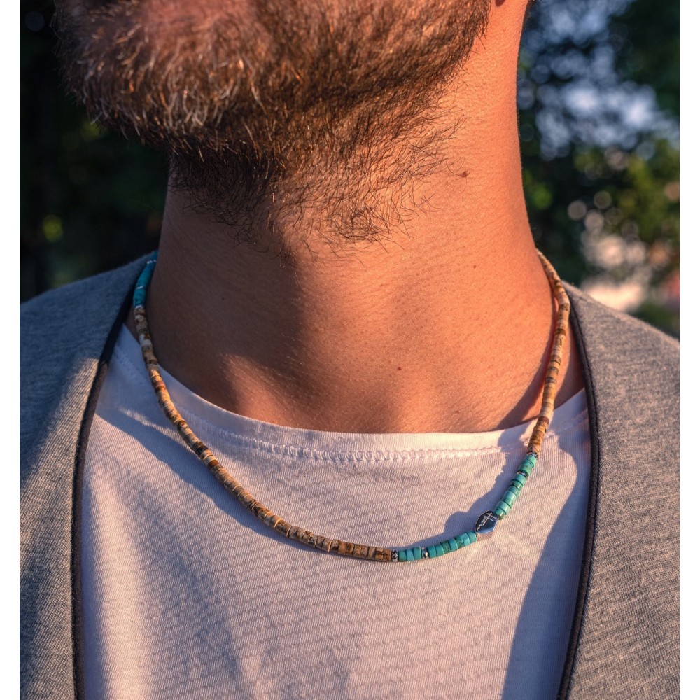 Collana pietre Naturali Diaspro,...