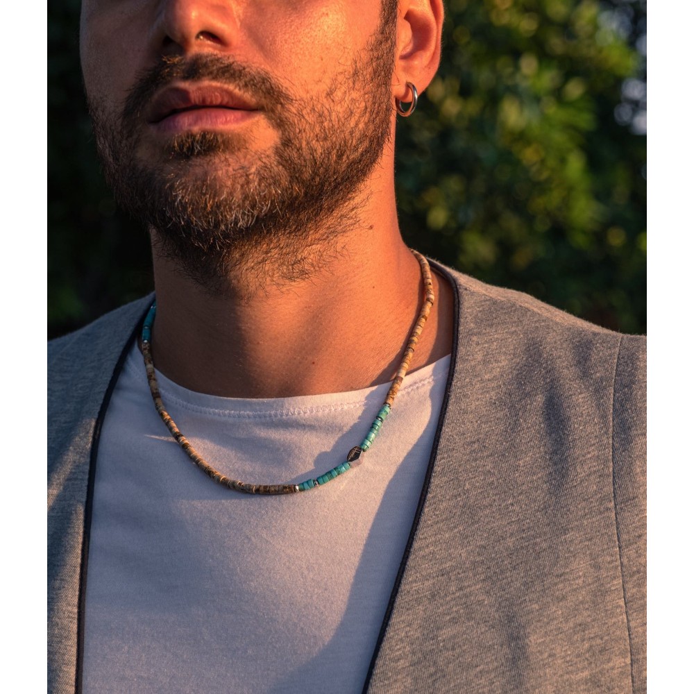 Natural Stone Necklace with Jasper,...