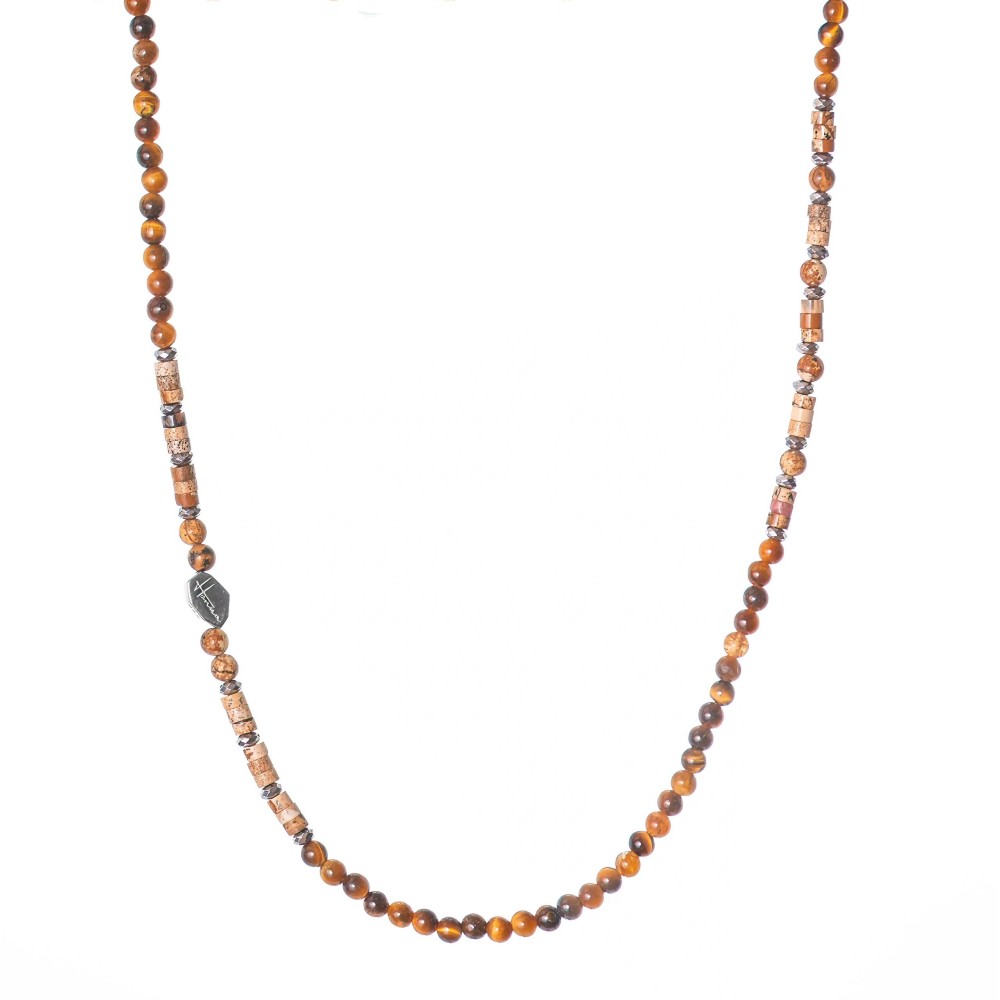 Natural Stone Necklace, Tiger's Eye,...