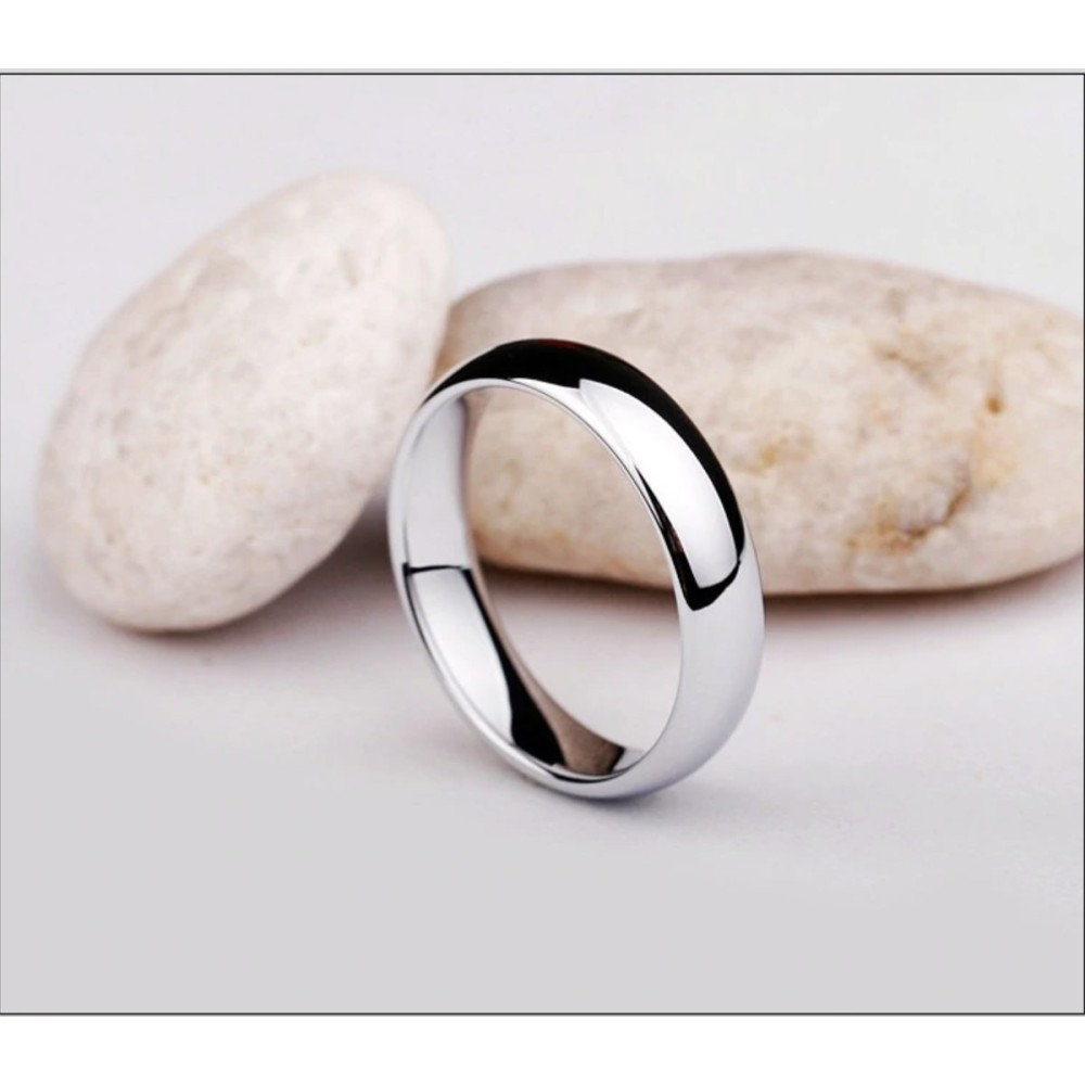 Simple Ring 4 mm Men Women Polished...
