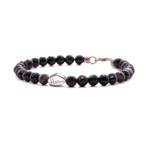 Black Agate Stones Bracelet...