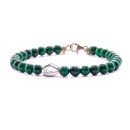 BRACCIALE Malachite verde uomo donna pietre argento