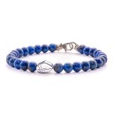 Bracelet made of Natural Lapis Lazuli Stones and 925% Silver