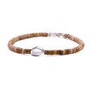 bracciale donna uomo pietre heishi argento