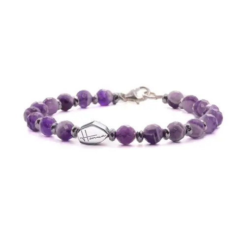 Amethyst Stone Bracelet 6mm...