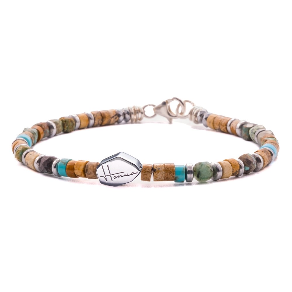 Heishi Stone Bracelet with Jasper,...