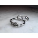 Pair of Adjustable 925% Silver Maori Style Rings for Men and Women