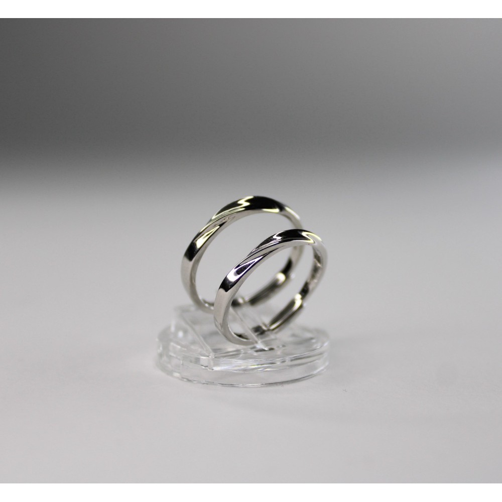 Couple Rings, 925% Silver Adjustable...