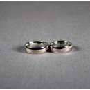 Couple rings steel rose gold engraving
