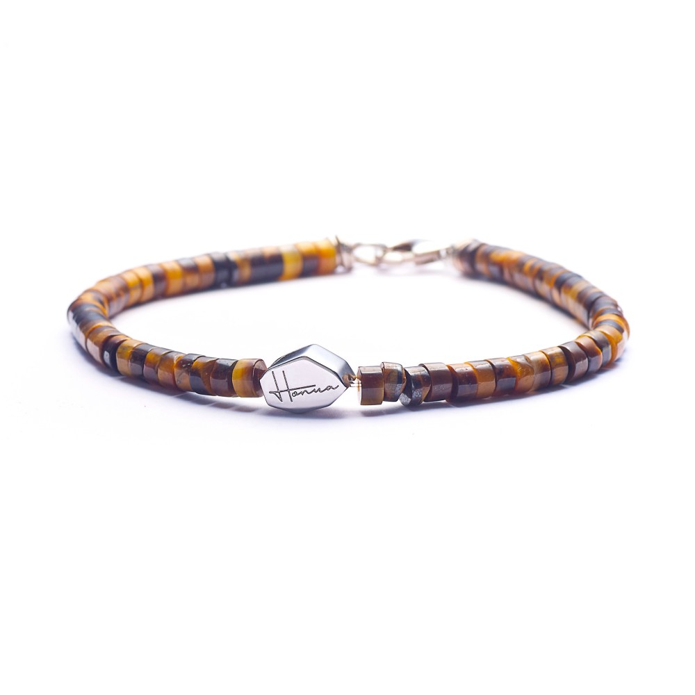 Bracciale uomo donna pietre heishi argento Braccialetto