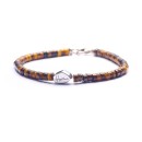 Bracciale uomo donna pietre heishi argento Braccialetto