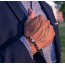 4mm Beaded Bracelet Unisex Women Men Turquoise Stones, Agate, 925 Silver