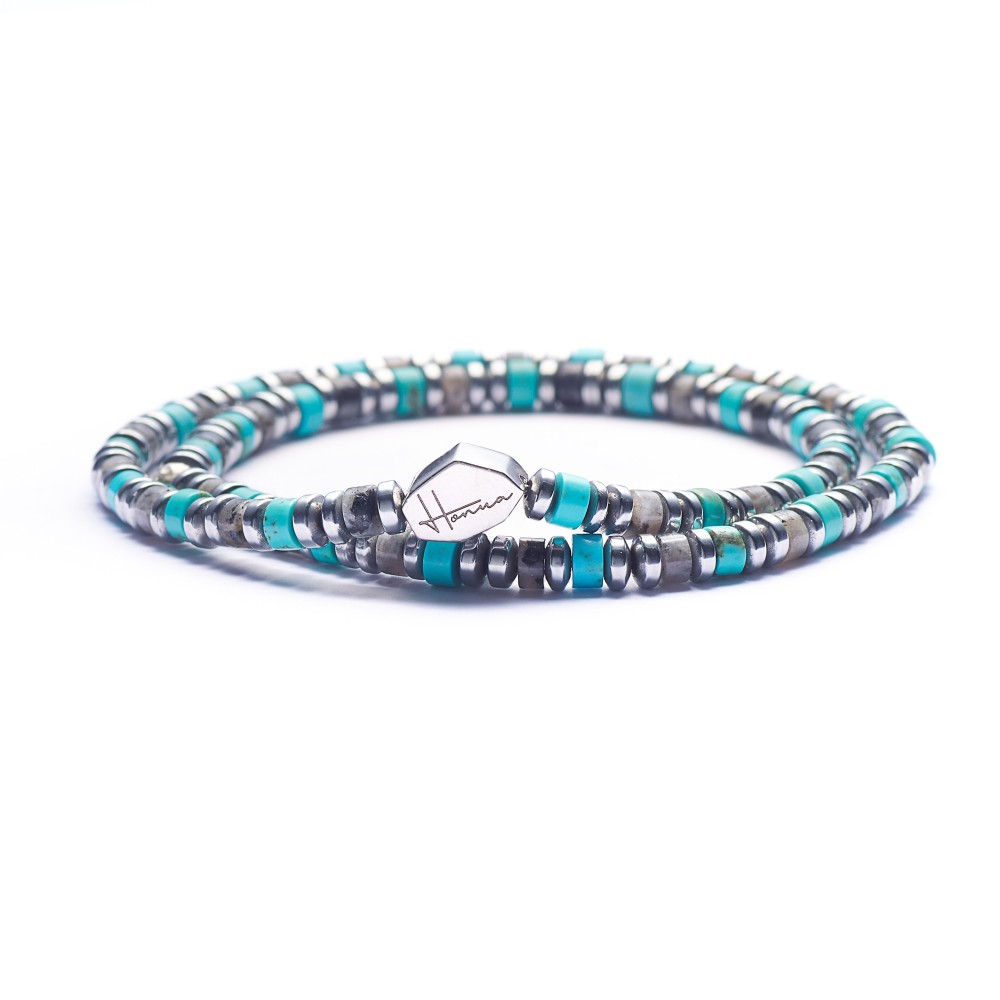 Heishi Bracelet with Hard Stones for...