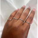 Simple Engagement Rings Bands Wedding Rings 2MM Sterling Silver Engraving