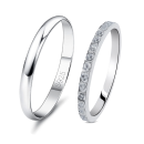 Simple Engagement Rings Bands Wedding Rings 2MM Sterling Silver Engraving