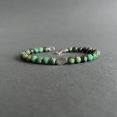 Bracelet in African Turquoise Natural Stones and 925% Silver