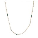 Natural river pearls necklace and 925% Silver