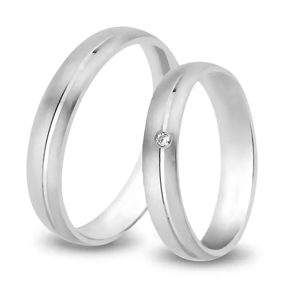 Pair of thin, satin-finished steel...