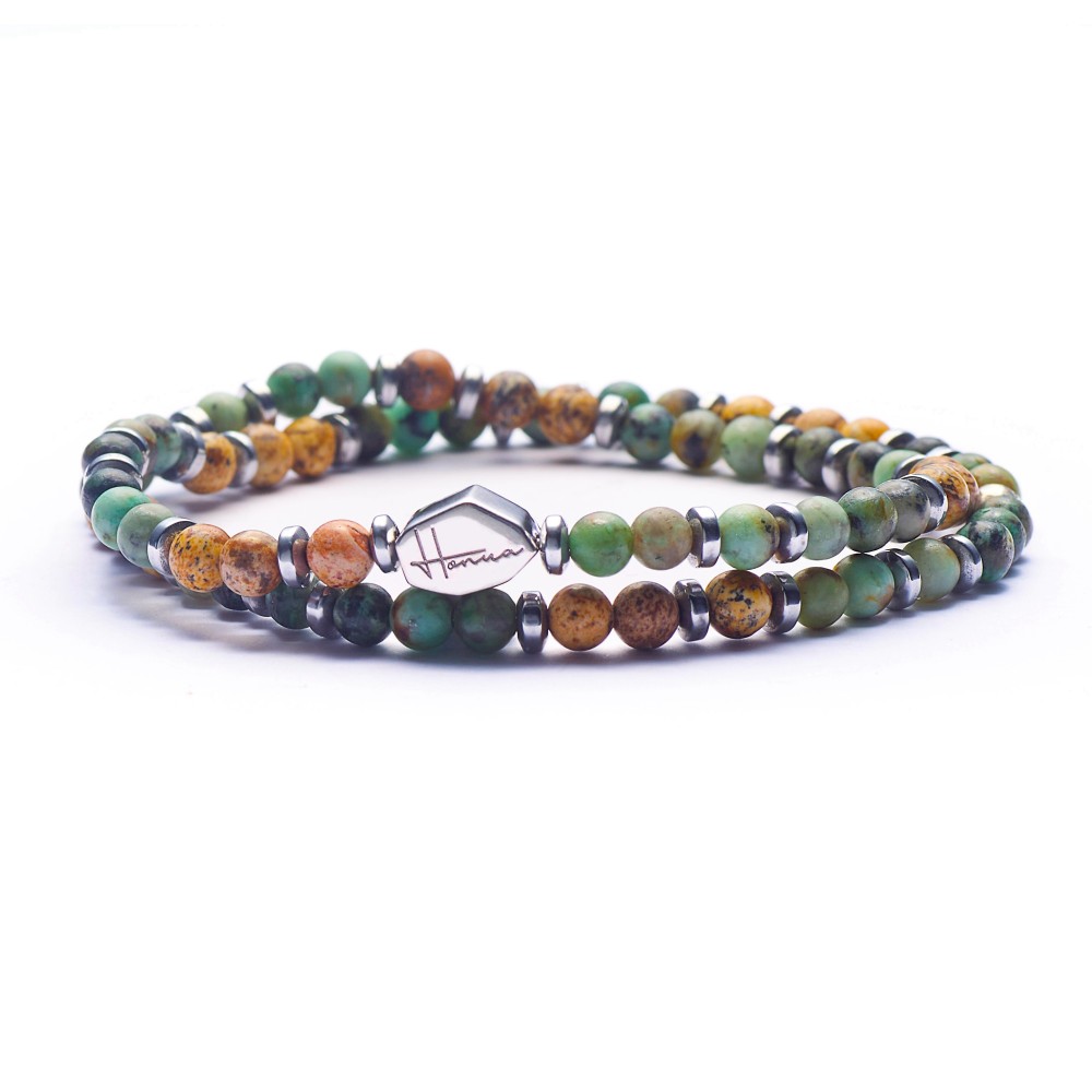 Bracelet with Hard Stone Beads for...
