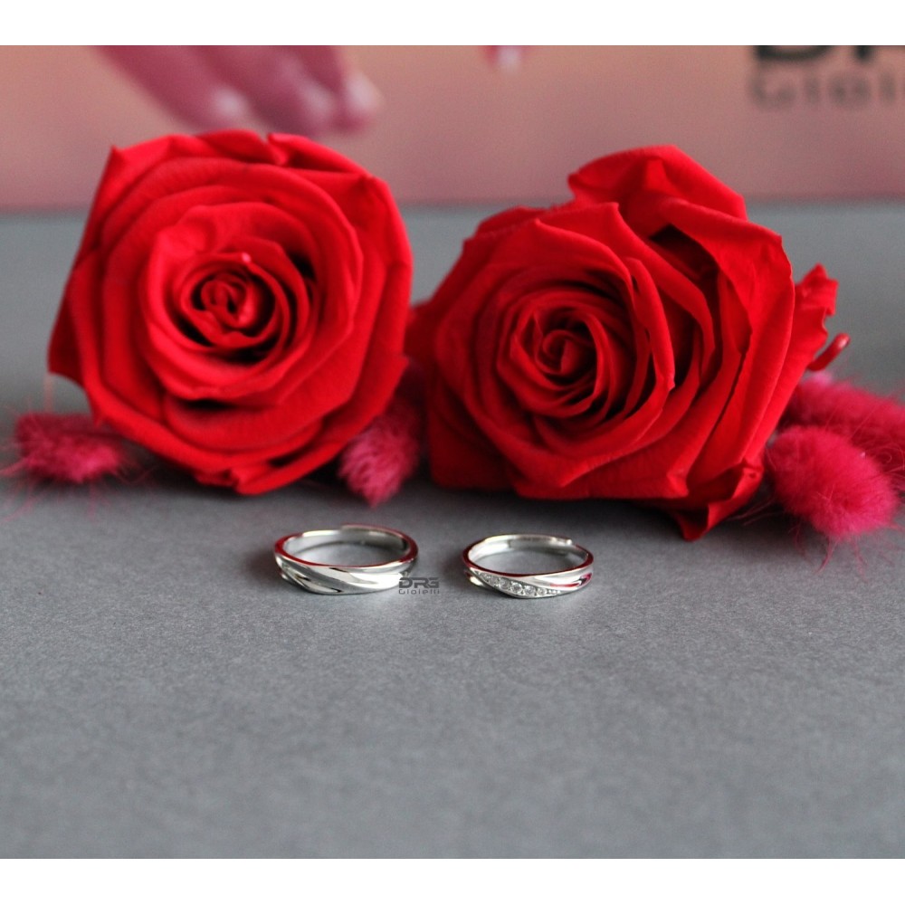 Couple Rings Engagement 925 Sterling...