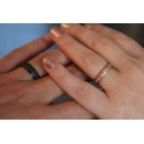 Couple Rings Steel Band Black Rose Gold
