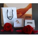 Couple Rings Bands Steel Engraving Satin Silver Gold