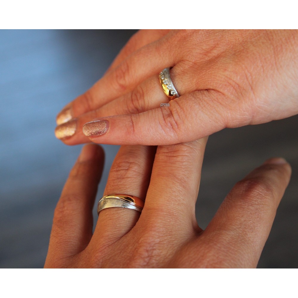 Couple Rings Bands Steel Engraving...