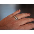 Couple rings steel rose gold engraving