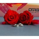 Couple rings steel rose gold engraving