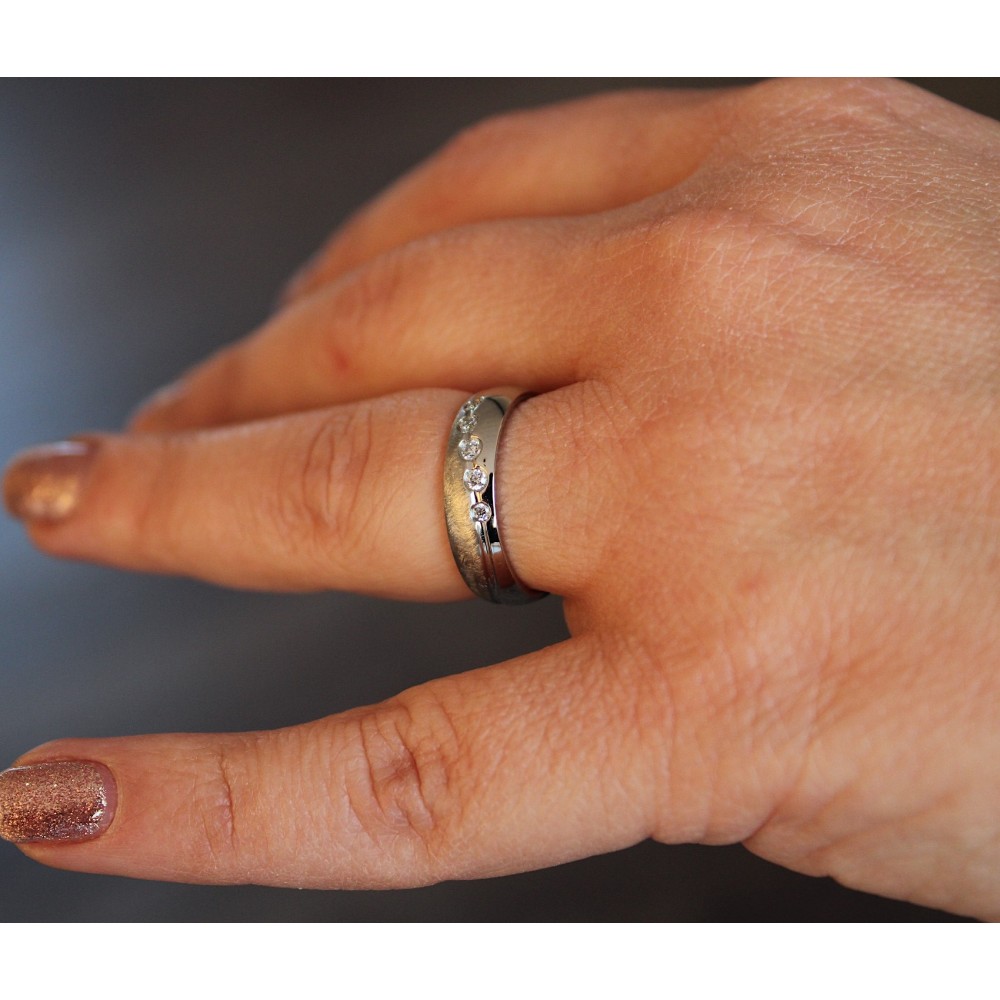 Pair of stainless steel wedding rings...