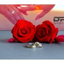 Pair of Steel Gold Rings with Engraving