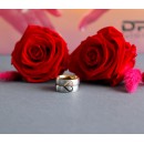 Pair of Satin Finish Rings with Broken Heart
