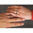 Pair of classic simple stainless steel wedding rings 4mm with engraving