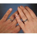 Pair of classic simple stainless steel wedding rings 4mm with engraving