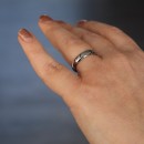 Pair of classic simple stainless steel wedding rings 4mm with engraving