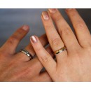 Pair of Steel Wedding Rings with Engraving