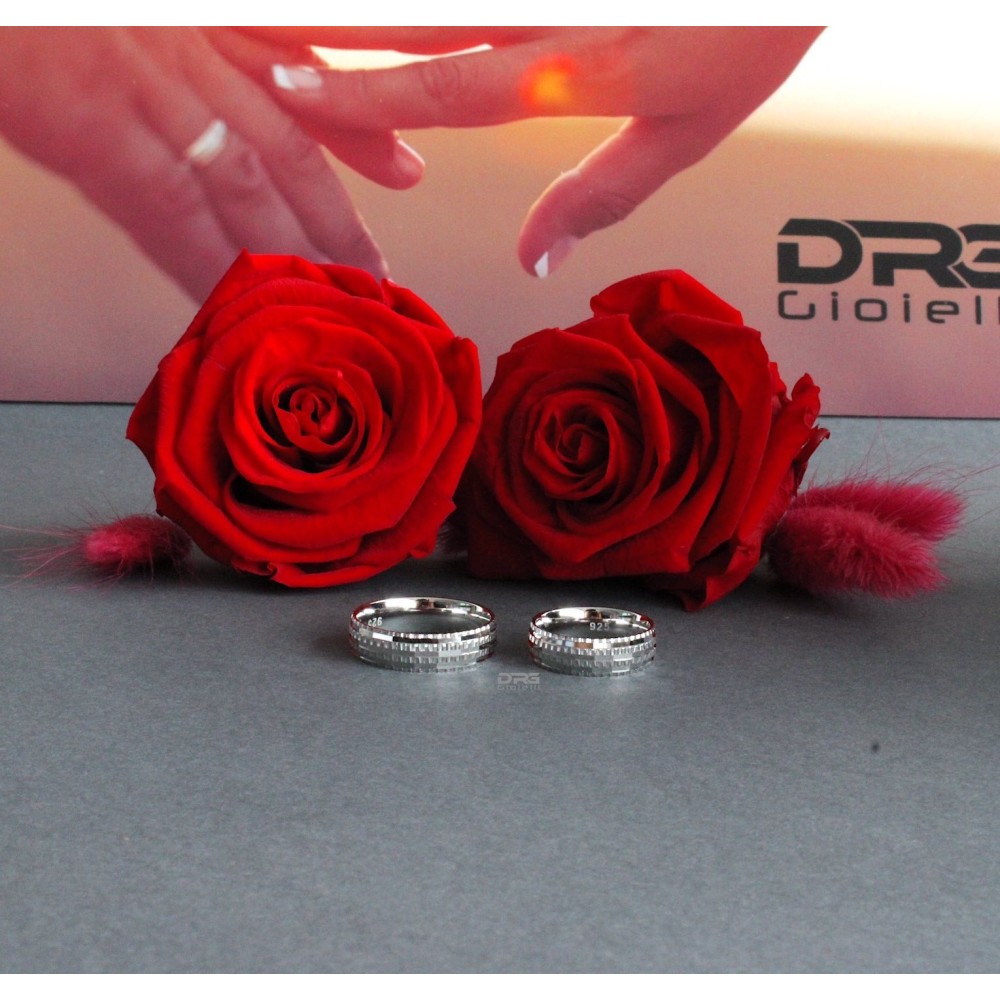 Pair of Wedding Rings Bands 925...