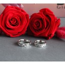 Couple Engagement Rings Wedding Bands Silver 925