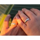 Pair of 5g simple 925% Silver wedding rings with engraving.