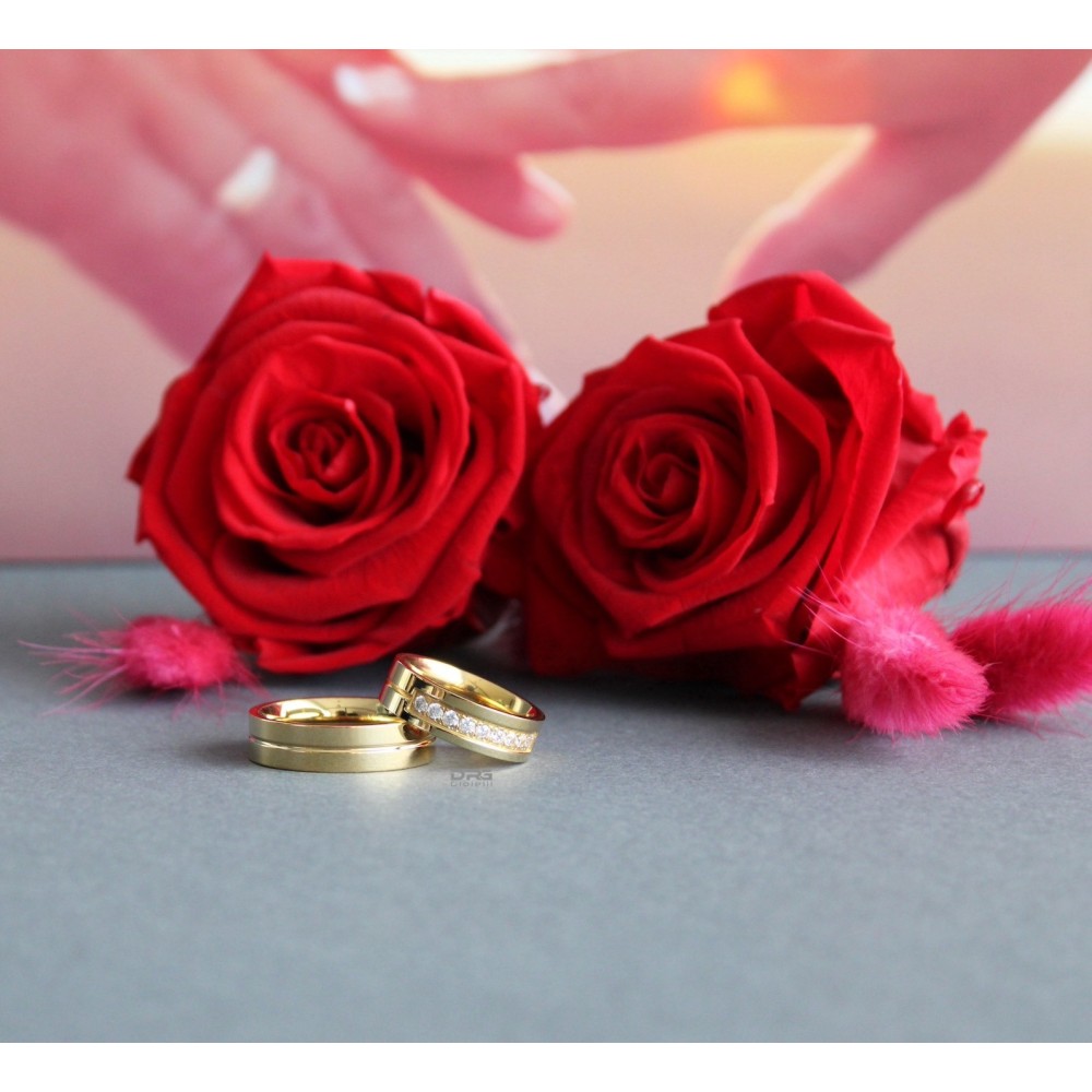 Couple Rings Steel Bands Him and Her...