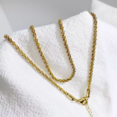 Collana Oro Donna in Acciaio Catenina Catena Sottile Sfaccettata