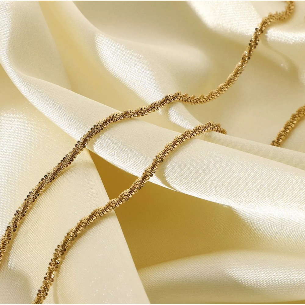 Gold Women's Necklace in Steel with...