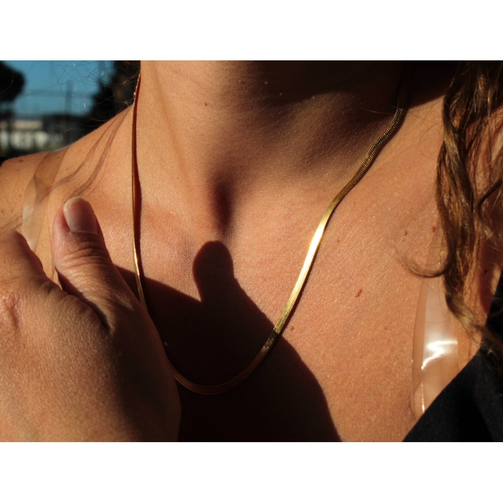 collana acciaio donna oro